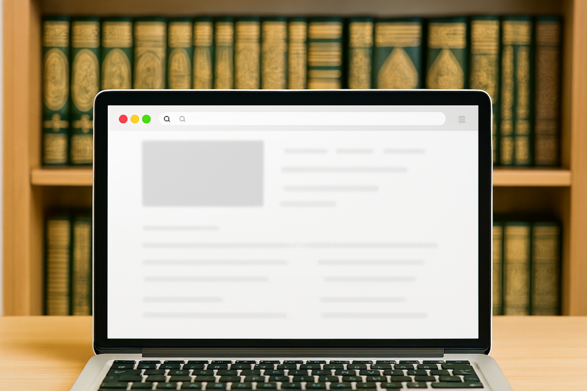 Web browser displaying a website Web browser displaying a website