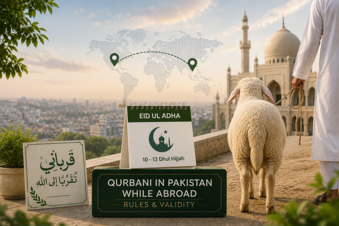 Qurbani in Pakistan while abroad